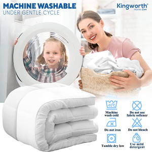 Kingworth 2026 Deep Pocket Soft Protector Twin Size Protector Fluffy White Cotton <strong>Single</strong> <strong>Mattress</strong> <strong>Topper</strong> <strong>for</strong> <strong>Bed</strong> - Product Image 5