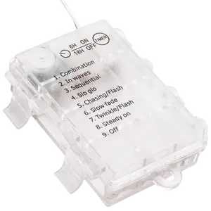 Catena di luci LED a forma di goccia, alimentata a 3 batterie AA, colore bianco freddo, 2,5 m - ideale per decorare eventi e creare atmosfera negli spazi. - Product Image 3