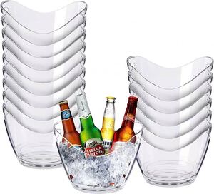 Cubo de Hielo de Plástico Luminoso de Lujo para Vodka y Whisky - Enfriador de Mesa Portátil de 8L, Novedoso y Moderno para Fiestas y Bebidas - Product Image 2