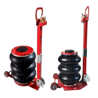 En stock : Cric pneumatique pliant 3T à triple chambre d'air, réglable, avec vessie gonflable, outil de réparation automobile