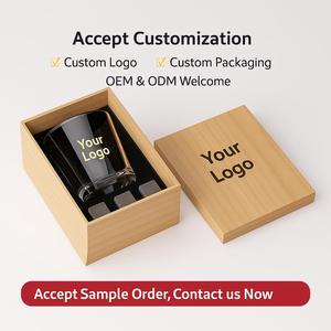 Juego de Vasos de <span class=keywords><strong>Whisky</strong></span> Cuadrados de 10 oz con Logotipo Personalizado, Estilo Antiguo, para <span class=keywords><strong>Whisky</strong></span> Escocés o Bourbon, con Piedras de Granito para Enfriar, Regalo de Cumpleaños - Product Image 2