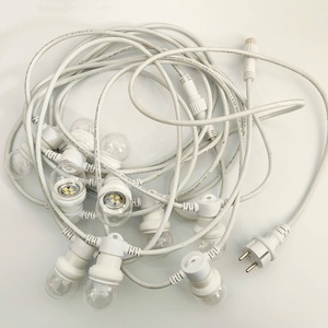 2*1.0mm2 cable de goma redondo IP65 impermeable E27 festón Cadena de luz para decoraciones al aire libre - Product Image 1