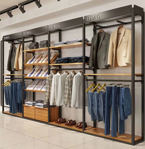 Conception de magasin de vêtements, présentoir de vêtements personnalisé haut de gamme, armoires de présentation pour vêtements d'affaires pour hommes - Product Image 2