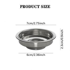 1PCS 58MM Eco-Friendly Stainless Steel <b>Coffee</b> <b>Filter</b> Basket Modern Simple Design Single or Double-Layered Powder Bowl - Product Image 3