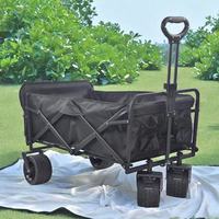 Extérieur grande ouverture arrière 350kgs chargement noir utilitaire bébé transporter pliable plage Wagon Wagon pique-nique poussette Camping