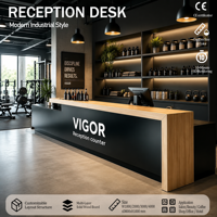 Bureau de réception moderne minimaliste en bois écologique multifonctionnel pour hôtels, magasins, bureaux - Mobilier commercial