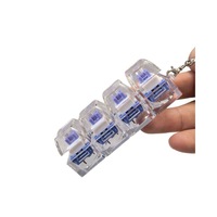 Cross-border Stress-relief Plastic PC 3-key/4-key Mechanical Keyboard Keycap Tester Decompression Squeeze Toy Squishy Keychain
