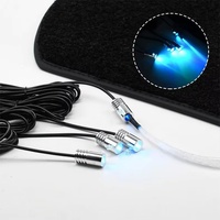 Tapis de sol de voiture LED Starlight, tapis en fibre optique, 4 pièces, pour décorer les tapis de voiture LED pour Tesla Model 3/Y