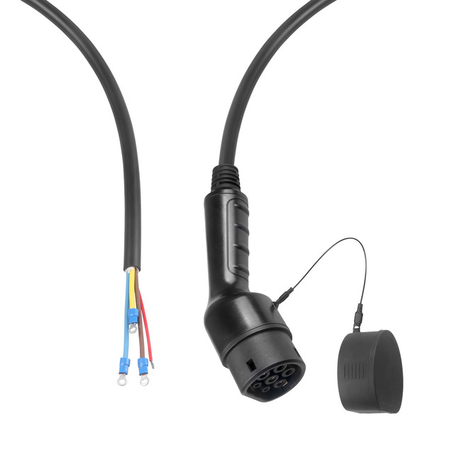 New ST-E403 5M 32A 220V IEC62196 EV Charging Cable Type 2 Female to Open End White PC+Copper 1 Year Warranty