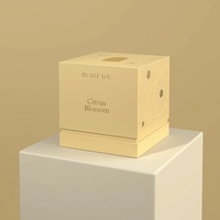 Boîte d'emballage de bougies personnalisée de luxe avec logo, boîte cadeau magnétique mate pour bougies parfumées, boîte en carton rigide de luxe avec mousse