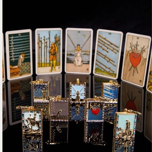 Nouveaux Colliers Peints Série <span class=keywords><strong>Cartes</strong></span> de Tarot Tendance et Très Vendus, Accessoires Exquis Populaires - Product Image 2