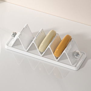 Imega Foldable Soap Dish Plastic Self Drain Rectangular Bathroom Sink Soap Holder Storage Rack - Product Image 4
