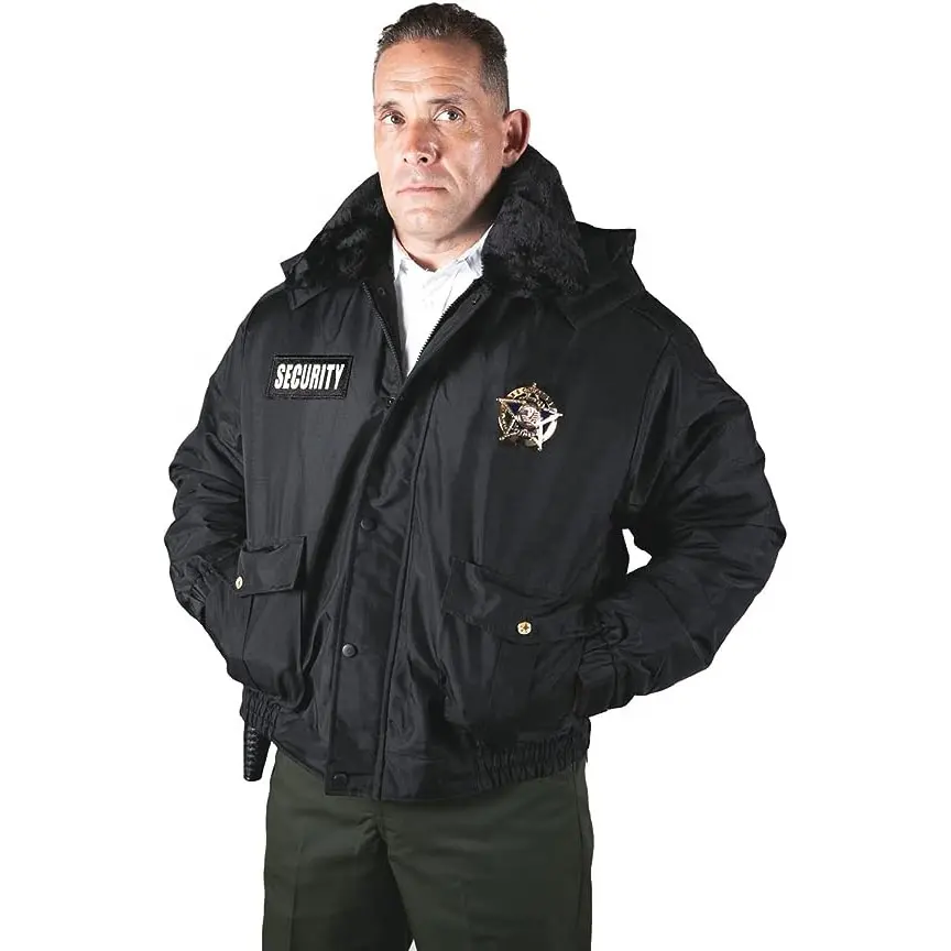 कस्टम सामरिक मुकाबला जैकेट काले चीर रोक कोट सुरक्षा गार्ड सर्दियों के लिए वर्दी जैकेट पुरुषों