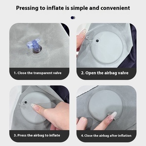 <span class=keywords><strong>Repose</strong></span>-pieds <span class=keywords><strong>gonflable</strong></span> pressurisé portatif pour les longs voyages Coussin de <span class=keywords><strong>pied</strong></span> pliable à couche unique floqué en PVC épaissi écologique - Product Image 5