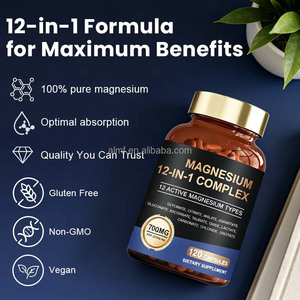 Capsules <span class=keywords><strong>de</strong></span> Magnésium Complexe 700mg Formule 12-en-1 120 Comprimés Soutien Quotidien au Bien-être Nutrition Adulte Marque Blanche Vente en Gros - Product Image 2