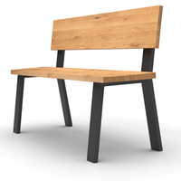 Pieds de banc trapézoïdaux noirs robustes, modernes, en fonte et acier, pour meubles industriels DIY, cadres métalliques pour bancs