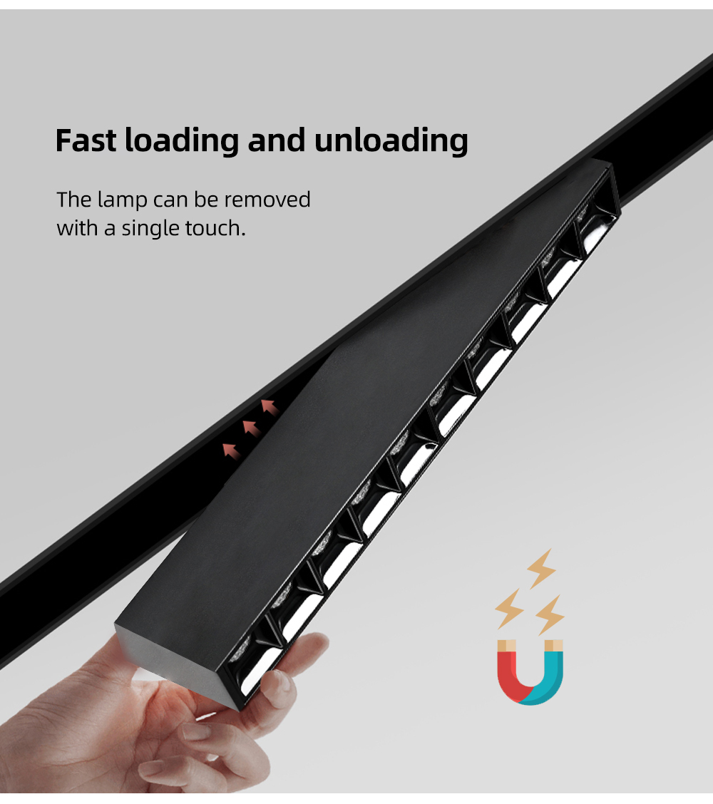 2021 New Trend Commercial Magnetic Track Light Dali Flexible Track Lighting Adjustable Light Decoration Living Room