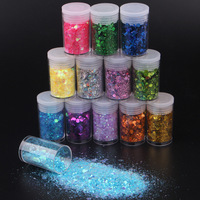 Ensemble de paillettes épaisses de 32 couleurs, paillettes holographiques, gel à paillettes pour vernis à ongles, paillettes pour globe à neige, gobelet