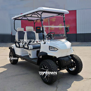 Elegante Carro Utilitario Blanco para Golf con Chasis de Alta Distancia al Suelo, Neumáticos Todoterreno, Buggy para Viajes Cortos en Resorts - Product Image 3