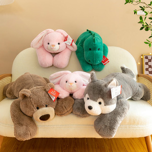 Custom Logo Bunny Plush Pendant Brown Bear Plush Toys Forest Animal Stuffed Dolls Claw Machine Promotional Toys Kids <strong>Gift</strong> - Product Image 3