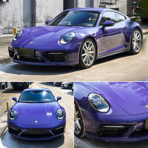 Film vinyle auto-adhésif brillant effet cristal orange lave, violet lavande, pour habillage complet de voiture - Product Image 3