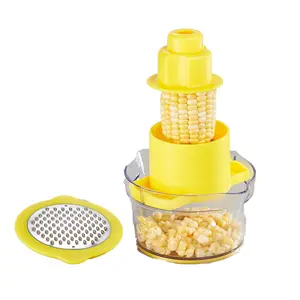 Hot Sale Multifunction Manual Corn Stripper Kitchen Corn Cob Remover With Stainless Steel Blades