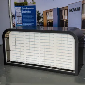 Tragbare Handels aluminium messe beweglich personal isierte flexible modulare Seg Ausstellungs anzeige Werbe kabine Hintergrund LED-Zähler