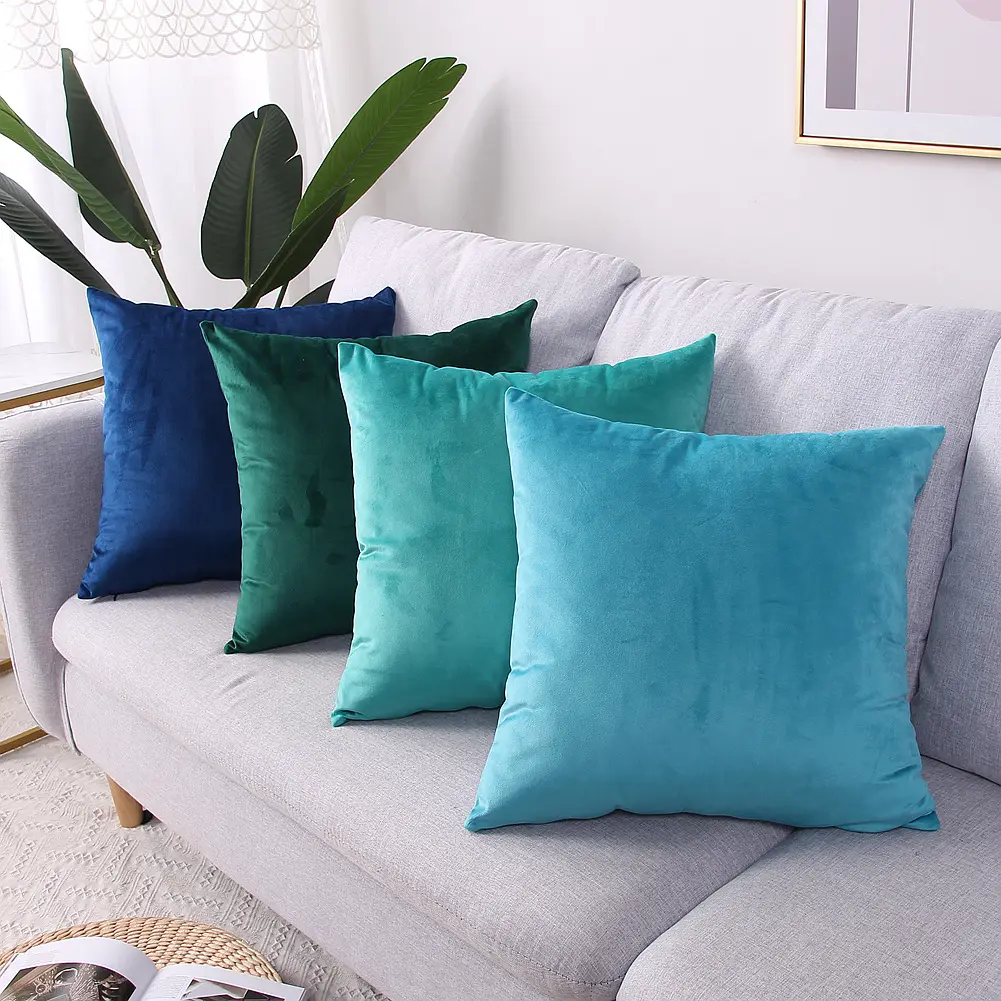 18 × 18 Inch 45 × 45センチメートルWholesale Custom Luxury Sofa Pillow Case Velvet Cushion Cover Home Decor
