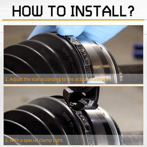 Kit Klem Ban Boot CV Poros Penggerak Baja Tahan Karat 304 Universal yang Dapat Disesuaikan untuk Ukuran Kecil & Besar - Product Image 5