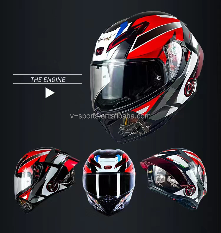 LVCOOL Full Face Dual Lens Motorcycle Helmet DOT Approved