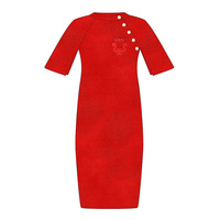 Fabricant de chandails personnalisé OEM ODM, robe d'été pour femmes en perles de sororité, robe tricotée à manches courtes