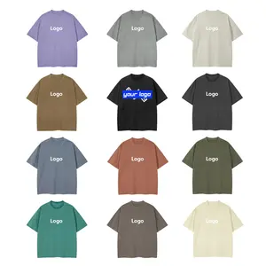 Acid Wash Dtg Print Baumwolle Vintage Logo Distressed Tee Hersteller Street Wear Herren Grafik Übergroßes T-Shirt Benutzer definiertes T-Shirt