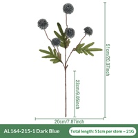 Fleurs artificielles Laelfe Kiku blanches - 5 pièces de fausses chrysanthèmes en soie, petites fleurs en forme de boule, décorations pour tiges de fleurs d'automne