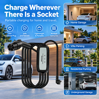Chargeur EV portable GB/T CQC 16A 220V 50/60Hz 3.5kW LED IP67 Câble de charge Mode 2 5m 10m 15m 20m Fournisseur OEM ODM pour la maison