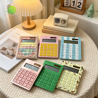 Calculatrice solaire portable à 8 chiffres en acrylique avec motif personnalisé, pour étudiants et bureaux, vente en gros, OEM disponible