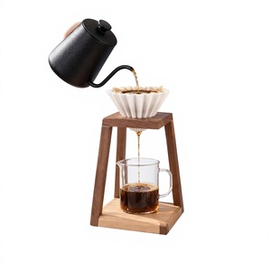 ที่วางกรองกาแฟแบบใช้ซ้ำได้ ทำจากไม้ทรงสี่เหลี่ยม ดีไซน์มินิมอล เป็นมิตรกับสิ่งแวดล้อม ความจุ 350 มล. - Product Image 2