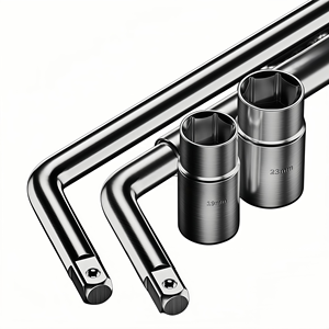 Clé à douille télescopique en L pour pneus, entraînement 1/2 po, 12,5 mm, en acier Cr-V trempé, clé à douille à économie d'effort pour réparation automobile - Product Image 5