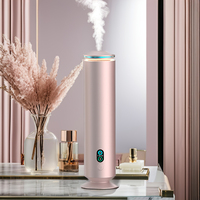 Diffuseur d'huiles essentielles électrique de bureau intelligent automatique sans eau à air froid en métal avec télécommande et lumière LED pour hôtel et maison