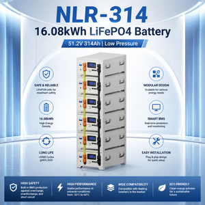 Batería LiFePO4 de Alta Capacidad de 314 Ah y 16 kWh, 51.2 V, Apilable, para Almacenamiento de Energía Solar, Compatible con Inversores <span class=keywords><strong>Growatt</strong></span> ESS - Product Image 1