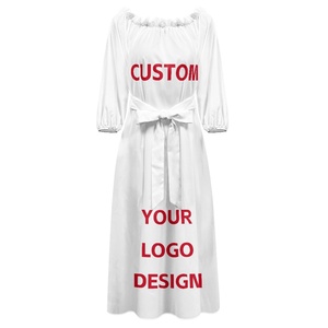 ชุดเดรสยาวเปิดไหล่สำหรับผู้หญิงชุดเดรสยาวเปิดไหล่ลาย<span class=keywords><strong>นก</strong></span>สวรรค์เขตร้อน - Product Image 6