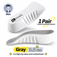 Semelles intérieures EVA souples et confortables, absorbant les chocs, rehaussement de 3 cm, soutien de la voûte plantaire, rehaussement invisible, coussinets de talon unisexes