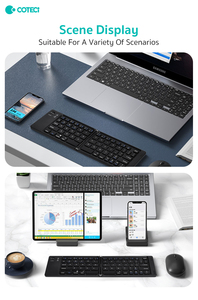 Clavier pliable sans fil COTECi personnalisé avec port de charge Type-C pour Windows, iOS, <span class=keywords><strong>Android</strong></span> - Product Image 2