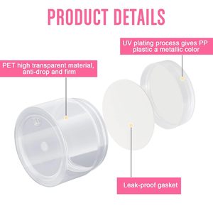 <b>Plastic</b> <b>Jars</b> Manufacture with Silver/Gold/Rose Golden Aluminum Lid for Cream or Food - Product Image 3