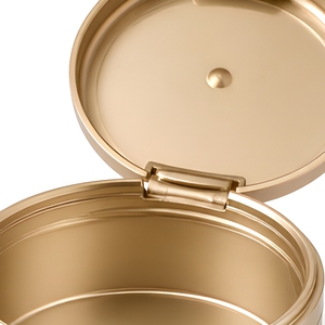 Pot cosmétique rond en plastique rechargeable de 100 ml, couleur or champagne, emballage vide avec logo personnalisé - Product Image 4