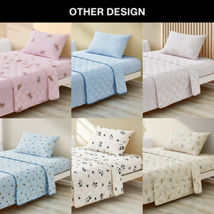 Schattige <span class=keywords><strong>Panda</strong></span> Patroon Quilt Set 4-delige Bedrukte Dieren Beddengoed Geweven 100% Polyester Voor Slaapkamer Quilts & Sets - Product Image 6