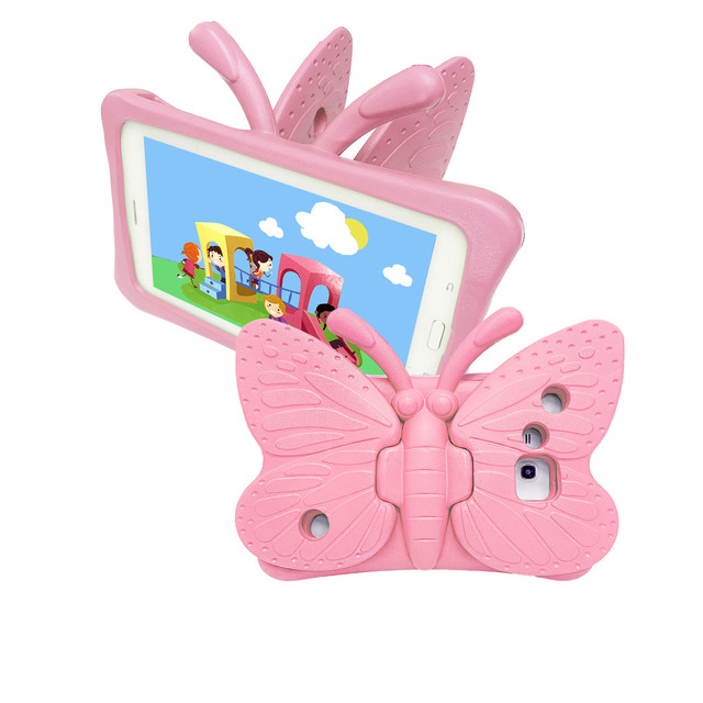 Manufacture Factory Supplier butterfly Design EVA Material case Kickstand Tablet Cover for samsung 7 Inch Tab a T280 T285