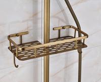 Ensemble de robinets mitigeurs de douche et salle de bains, en laiton Antique, avec double poignée avec étagère de douche à main, en laiton, pour douche SF0263