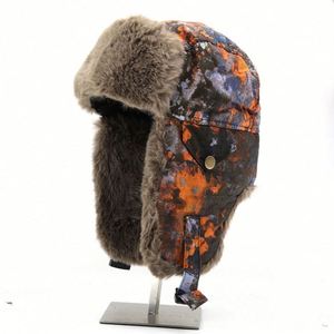 New Outdoor Winter Forest Camo Trooper Hat Trapper Hat with Faux Fur Lining for Outdoor Sports Skiing - Product Image 1