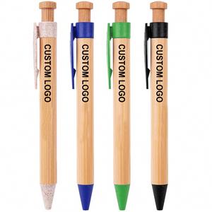 Bolígrafo de Bambú Promocional en Oferta 2024, Bolígrafo de Madera Ecológico Original, Bolígrafo de Madera Personalizado con Clips y Logotipo - Product Image 1