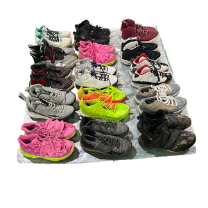 Chaussures de sport mixtes synthétiques respirantes d'occasion de marque originale pour hommes, style basketball, vente en gros en vrac - Product Image 1